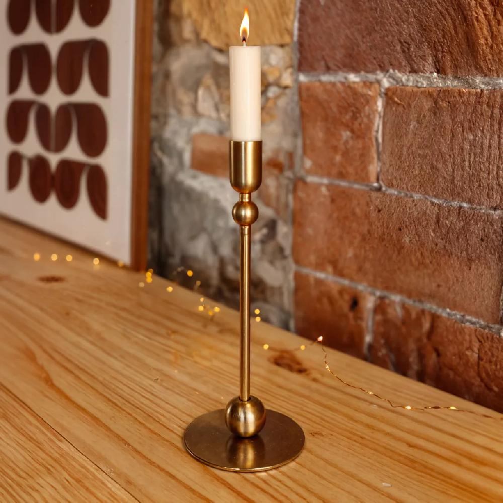 eminza Bougeoir de Noël en métal (H23 cm) Art Déco Doré