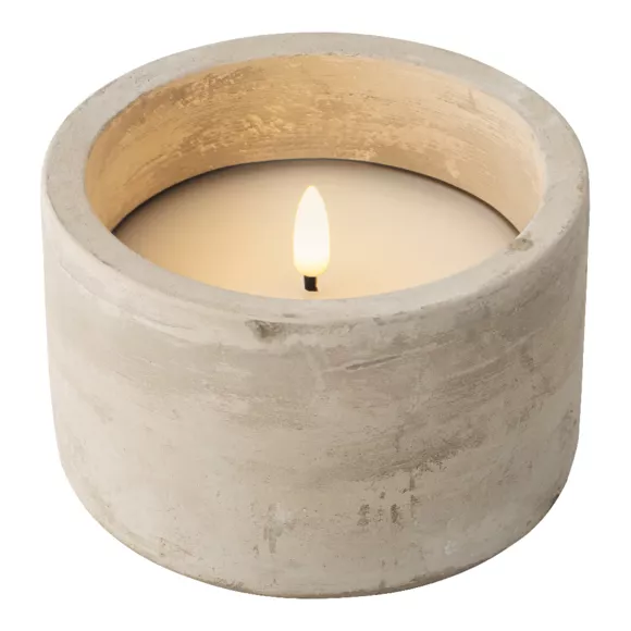 Eminza Bougie De Table à Piles LED (H8 Cm) Galice Gris