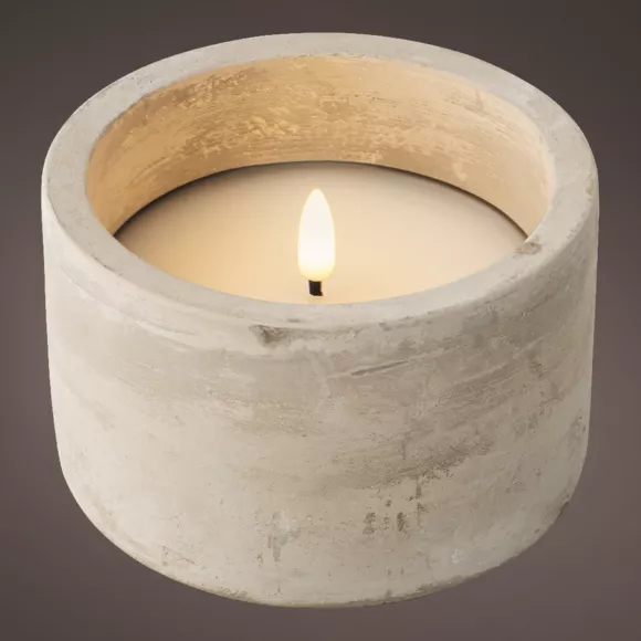 Eminza Bougie De Table à Piles LED (H8 Cm) Galice Gris