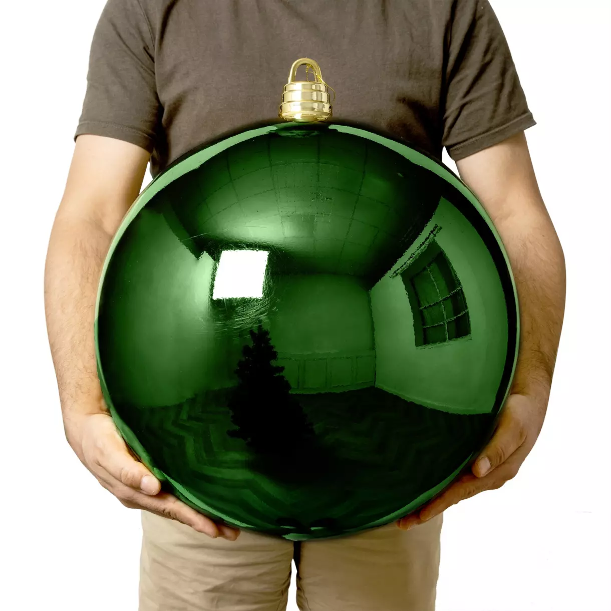 eminza Boule de Noël (D400 mm) New Alpine XXL Vert sapin