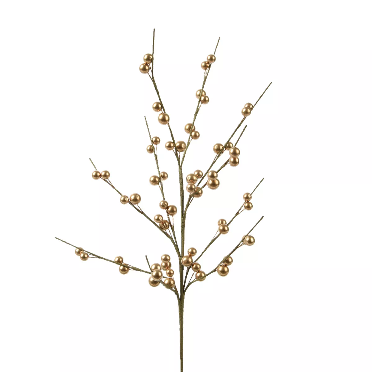 eminza Branche de baies (H55 cm) Laponie Or métallisé