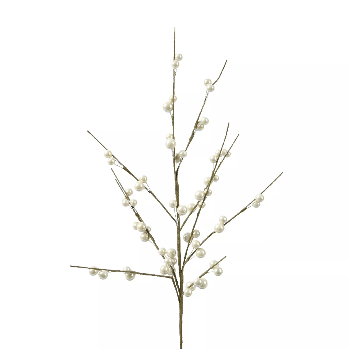 eminza Branche de baies (H55 cm) Laponie Perle métallisé