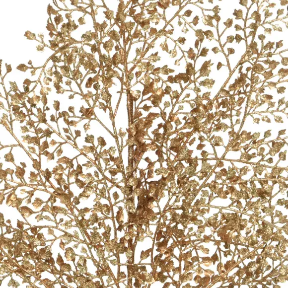 Eminza Branche De Feuilles (H68 Cm) Peuplier Pailleté Or