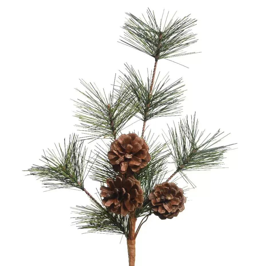 eminza Branche de sapin (30 cm) Conifère et pomme de pin