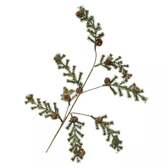 Eminza Branche De Sapin (H66 Cm) Pommes De Pin Et Perles
