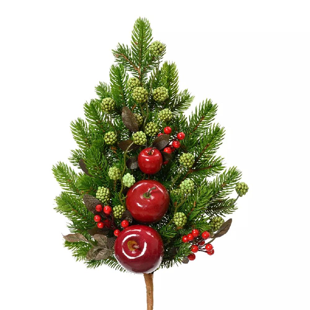 eminza Branche de sapins (H50 cm) Pommes sucrées Rouge