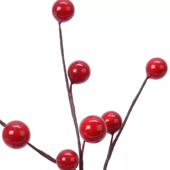 Eminza Branche Décorative Baie (26 Cm) Cantique Rouge
