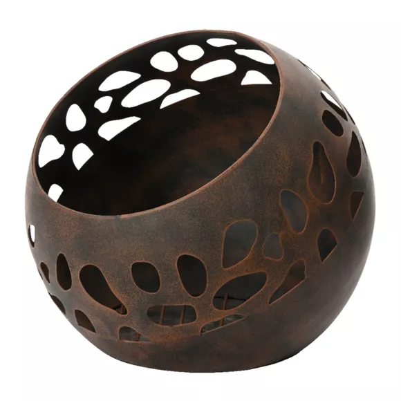 Eminza Braséro D'extérieur Rond (D50 X H45 Cm) Pyra Brun Antique