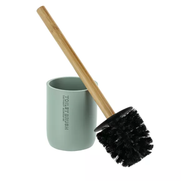 Eminza Brosse WC Polyrésine Purebamboo Vert Eucalyptus