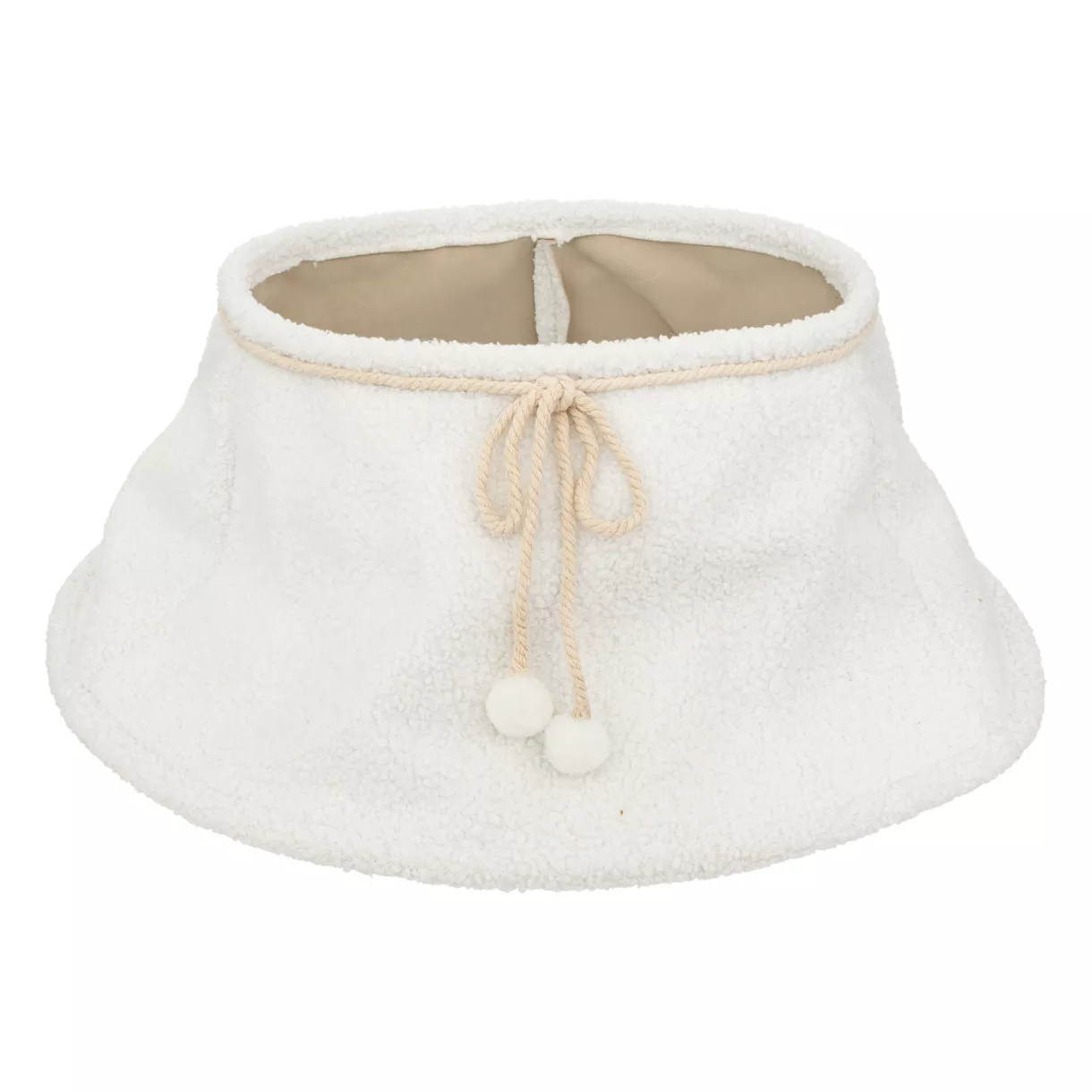 eminza Cache pied de sapin (D56 cm) Bouclette douceur