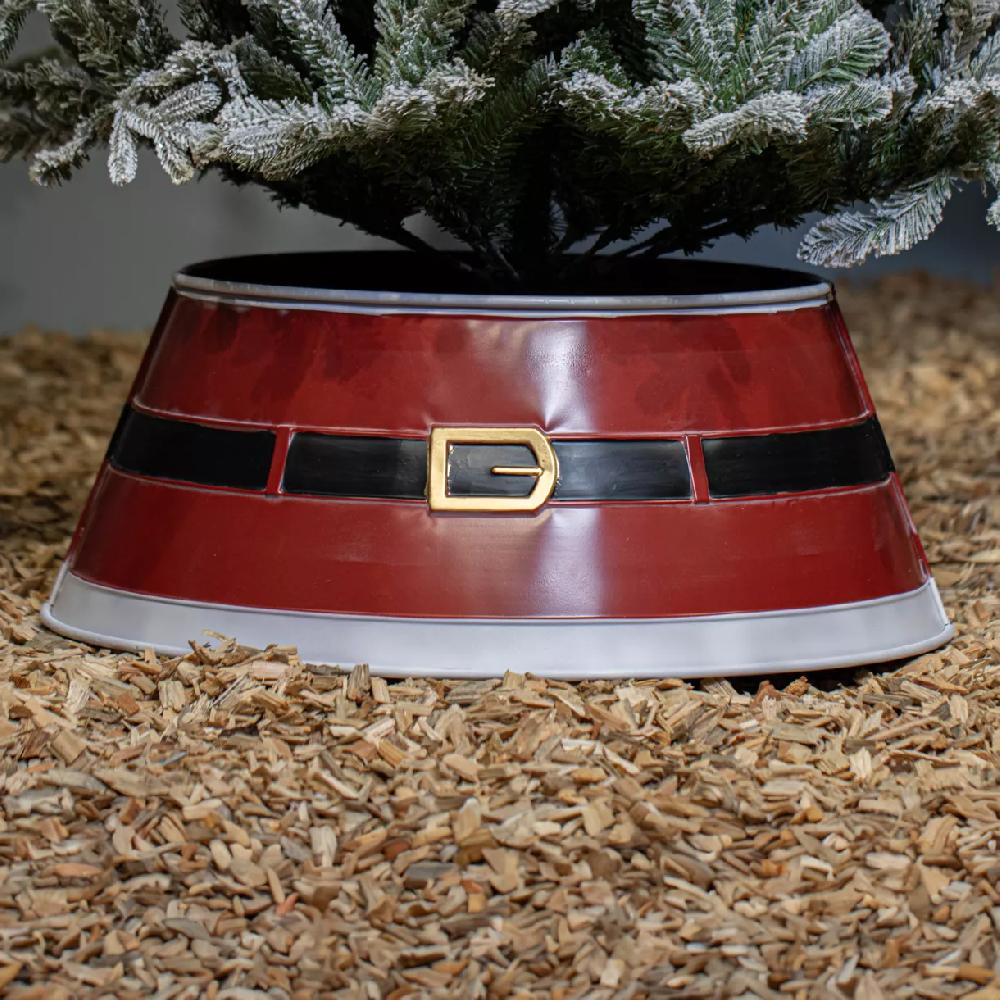 eminza Cache pied de sapin en métal (D57 cm) Ceinture du Père Noël