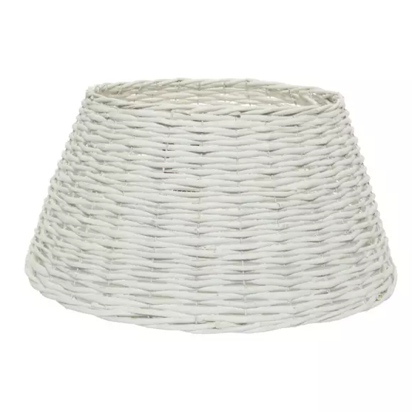 Eminza Cache Pied De Sapin En Osier (D57 Cm) Saule Tressé Blanc