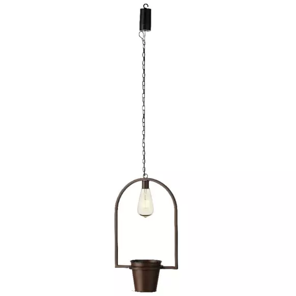 Eminza Cache-pot Lumineux à Suspendre (H102 Cm) LED Melya - Marron