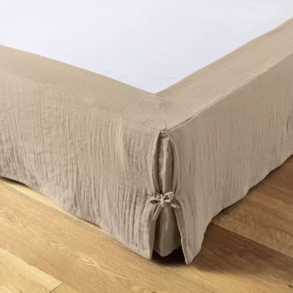 Eminza Cache-sommier Gaze De Coton (140 X 190 Cm) Gaïa Ficelle