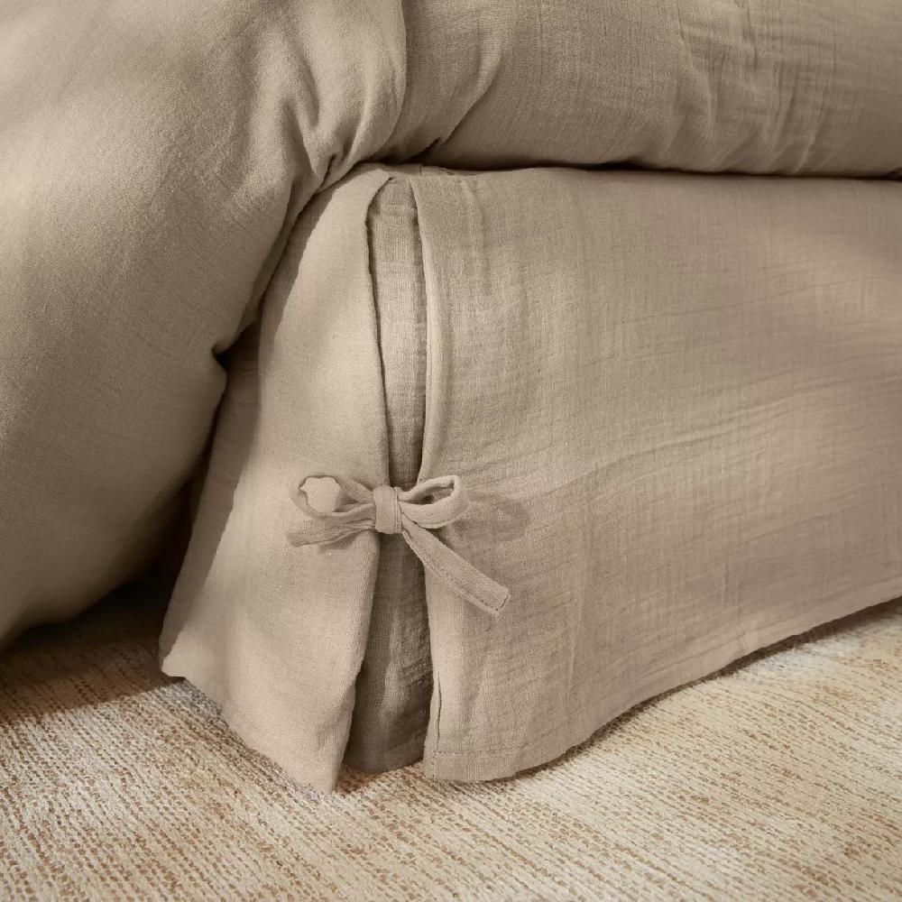 eminza Cache-sommier Gaze de coton (160 x 200 cm) Gaïa Ficelle eminza Cache-sommier Gaze de coton (160 x 200 cm) Gaïa Ficelle