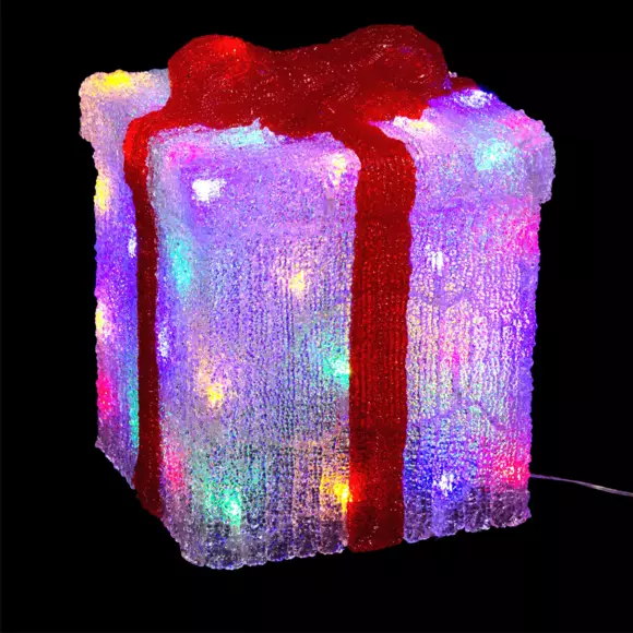 Eminza Cadeau De Noël Lumineux 50 LED (H27 Cm) Féerie Multicolore