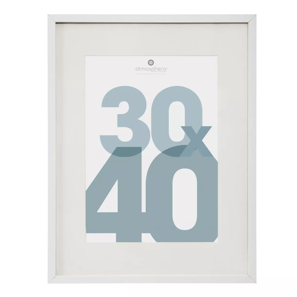 eminza Cadre photo bois mural (30 x 40 cm) Manu Blanc
