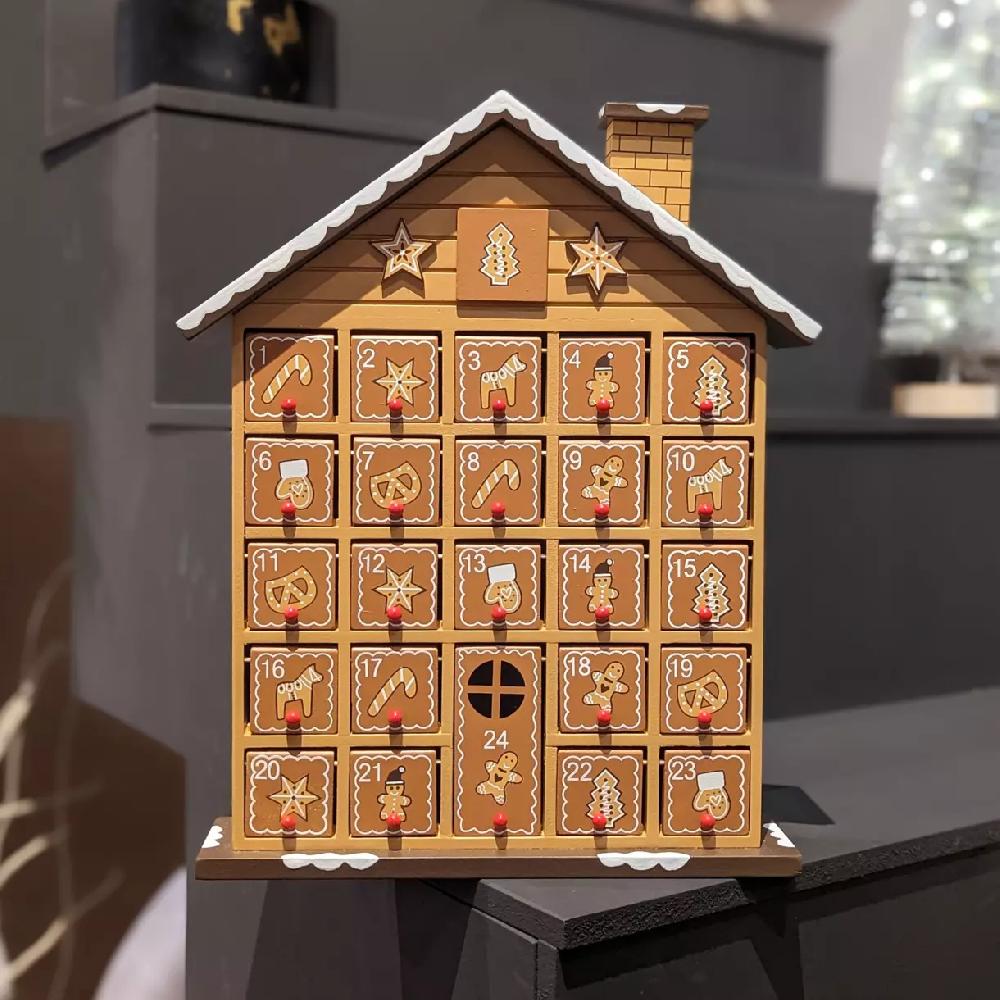 eminza Calendrier de l'Avent à remplir Chalet Pain d'épice