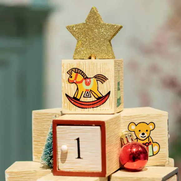 Eminza Calendrier De L'Avent à Remplir Sapin Festif Multicolore