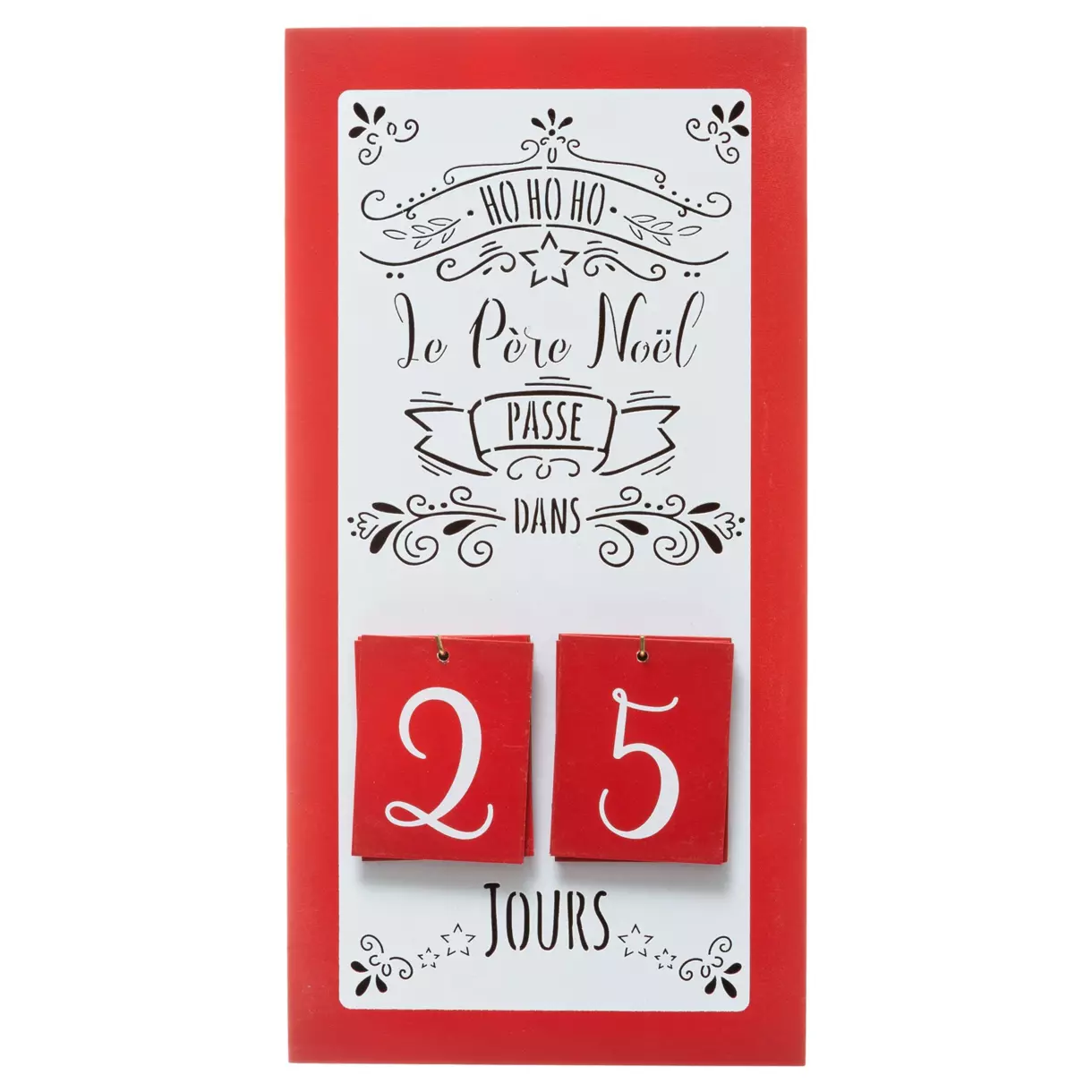 Eminza Calendrier De L'Avent Perpétuel En Bois Message