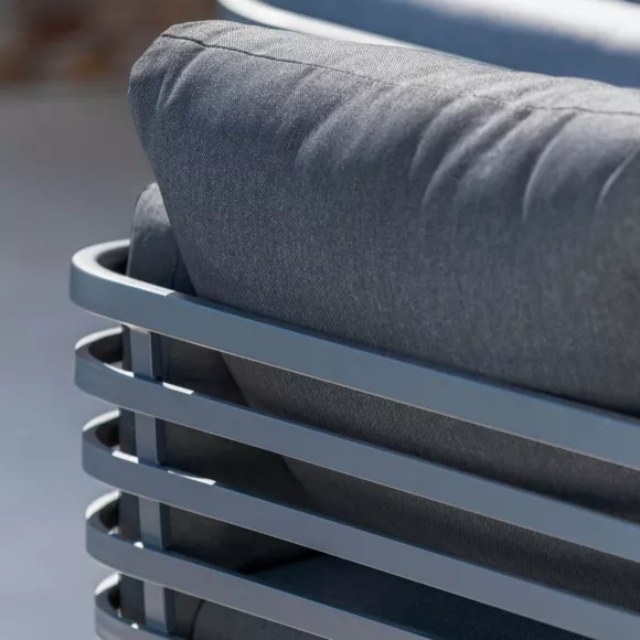 Eminza Canapé De Jardin En Aluminium 3 Places Monte Carlo Gris Anthracite