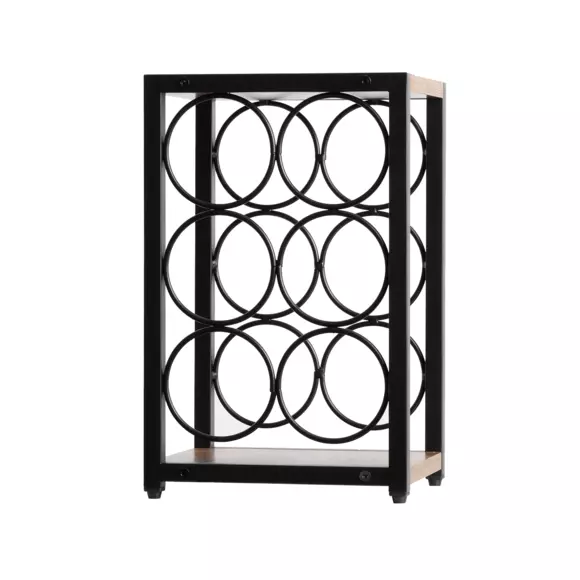 Eminza Casier Range-bouteilles Industriel 6 Emplacements (H20 Cm) Sacha Noir