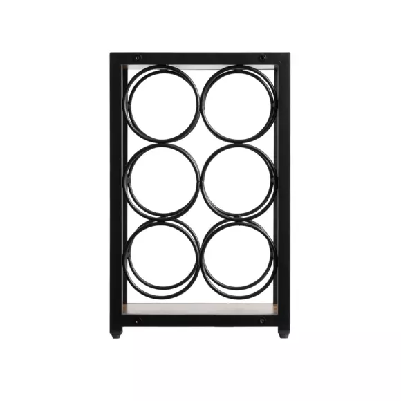 Eminza Casier Range-bouteilles Industriel 6 Emplacements (H20 Cm) Sacha Noir