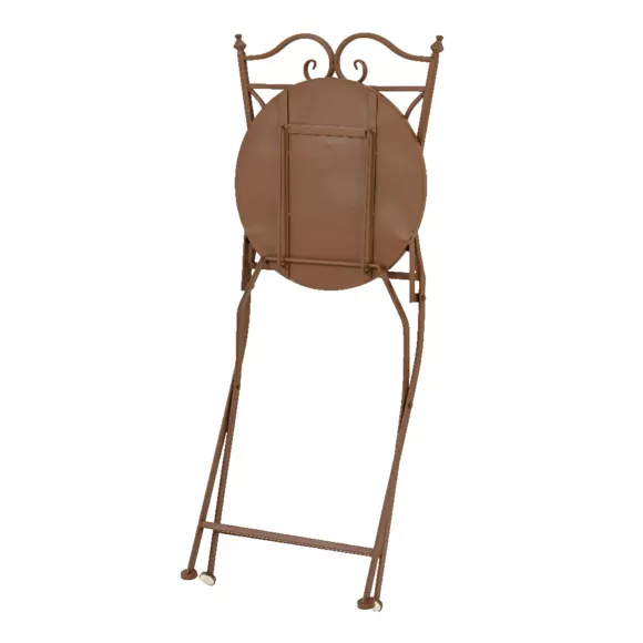 Eminza Chaise Bistro Pliable En Mosaïque Aberdeen Marron