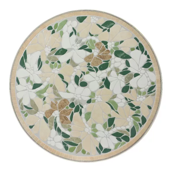 Eminza Chaise Bistro Pliable En Mosaïque Genève Crème