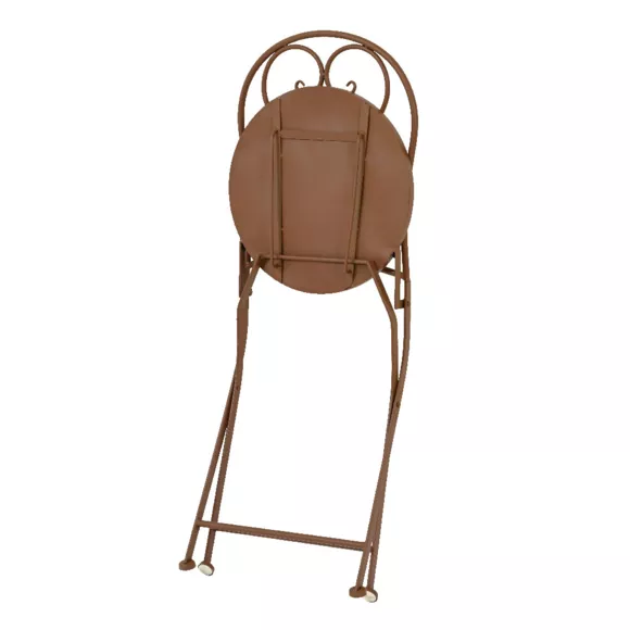 Eminza Chaise Bistro Pliable En Mosaïque Lyon Marron