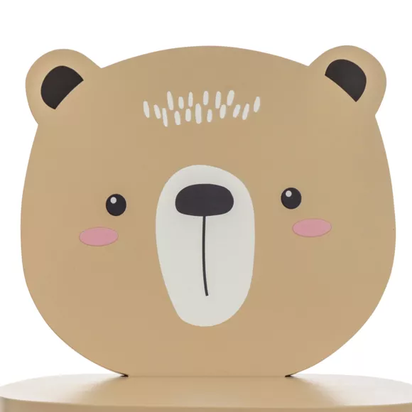 Eminza Chaise Enfant Bois (H46 Cm) Douceur Ourson Beige