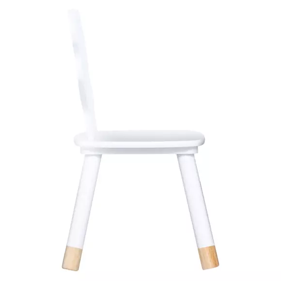 Eminza Chaise Enfant Bois (H52 5 Cm) Douceur Renard Blanche