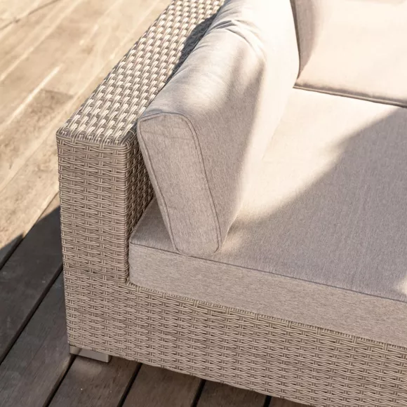 Eminza Chauffeuse De Jardin En Résine Tressée 2 Places Palma Gris Et Taupe
