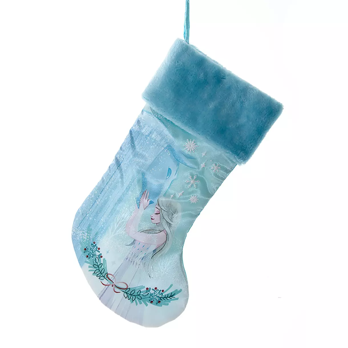 eminza Chaussette de Noël Disney (H48 cm) Elsa la Reine des neiges