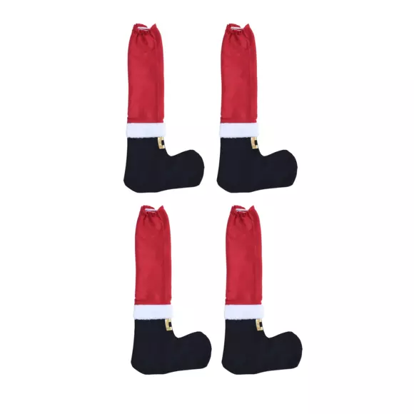 Eminza Chaussette De Noël Pour Pieds De Table Rouge