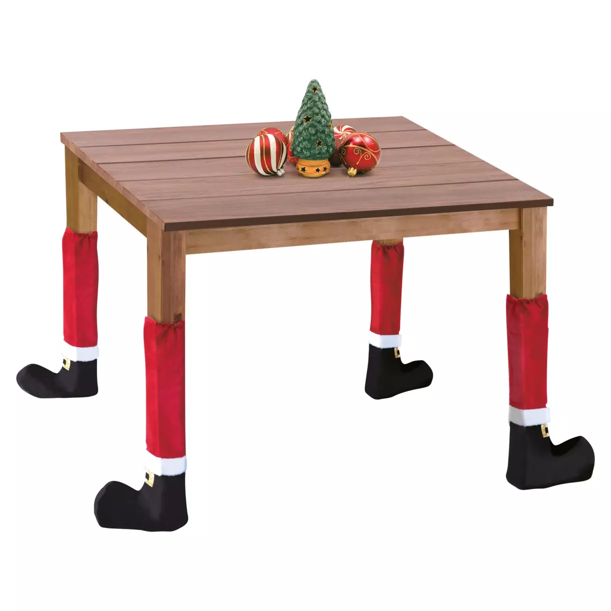 eminza Chaussette de Noël pour pieds de table Rouge