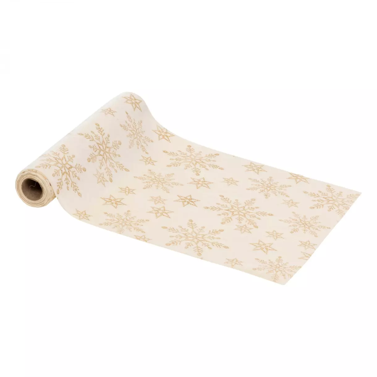eminza Chemin de table (300 x 28 cm) Cristaux pailletés Blanc