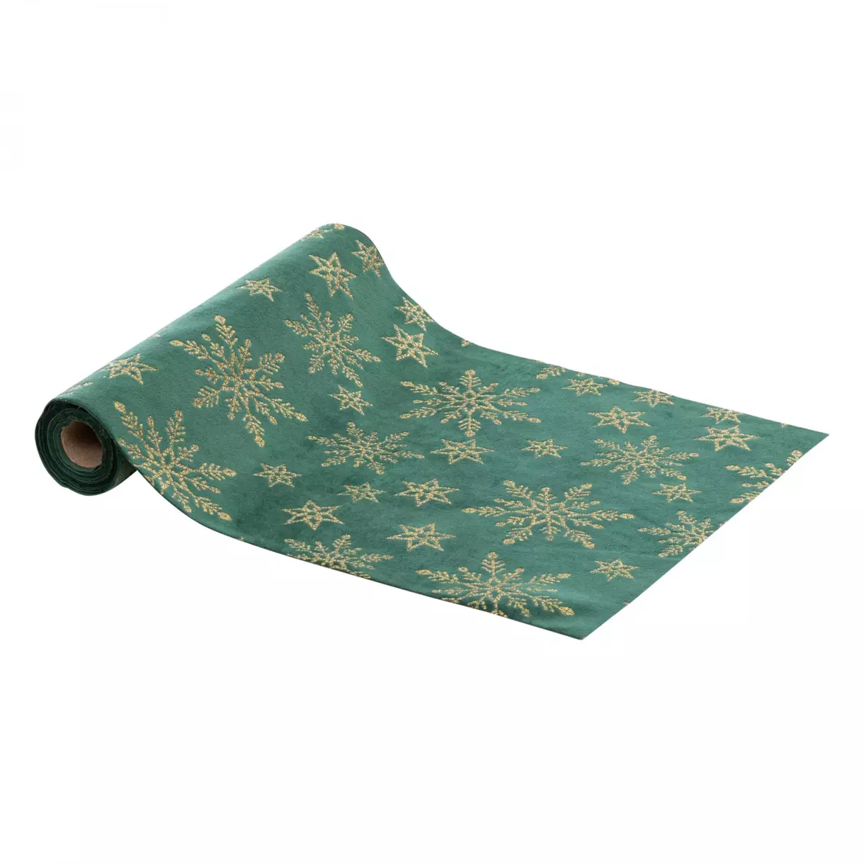 eminza Chemin de table (300 x 28 cm) Cristaux pailletés Vert