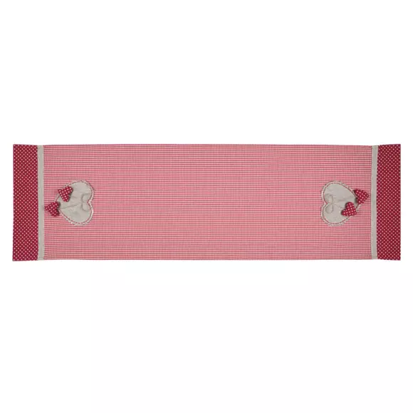 Eminza Chemin De Table Coton (150 X 45 Cm) Marianne Rouge