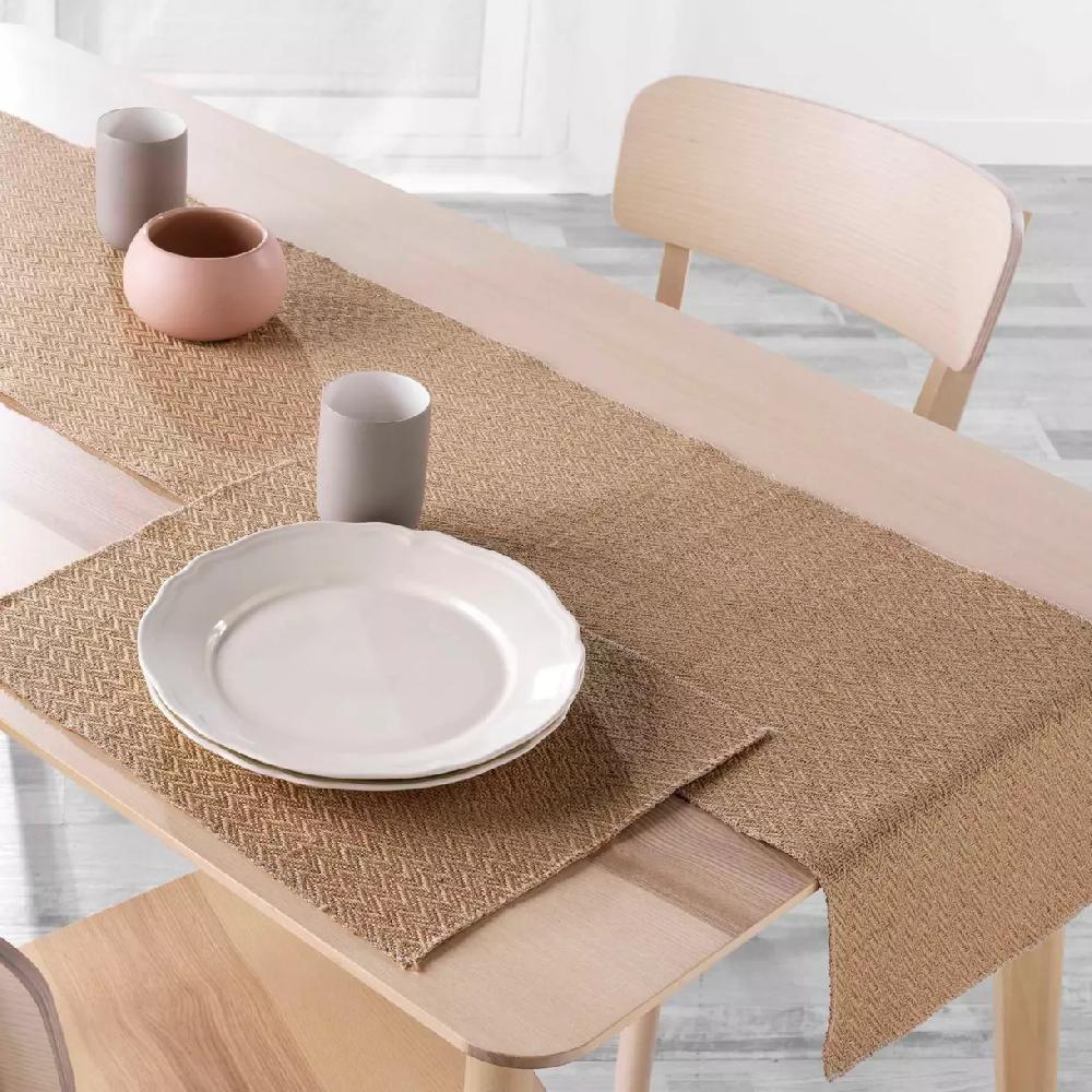 eminza Chemin de table jute (140 x 35 cm) Modalie Beige