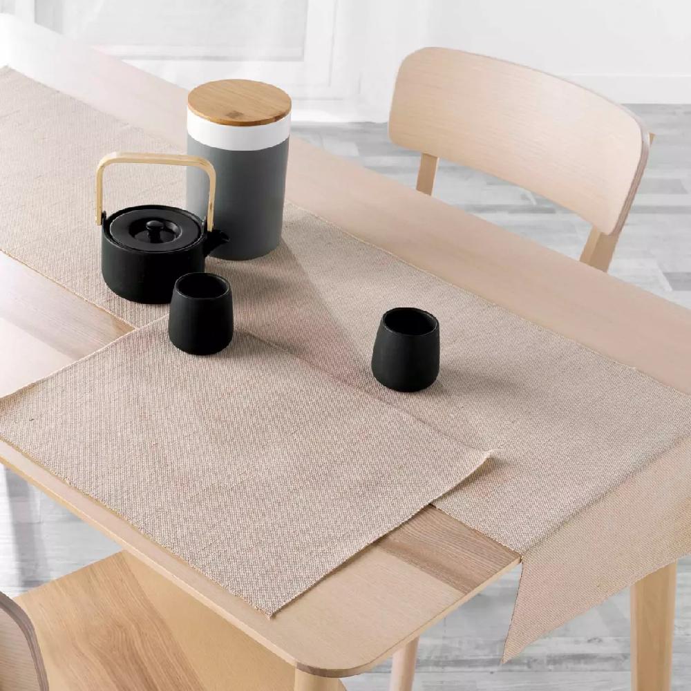 eminza Chemin de table jute (140 x 35 cm) Tessi Beige