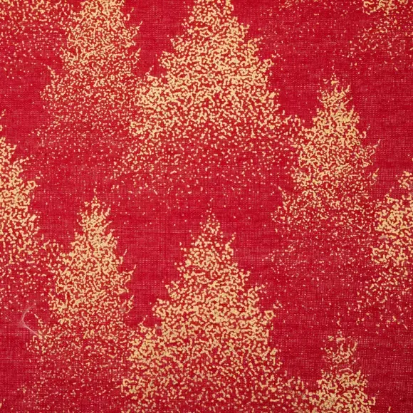 Eminza Chemin De Table Noël (300 X 28 Cm) Sapins Rouge Et Or