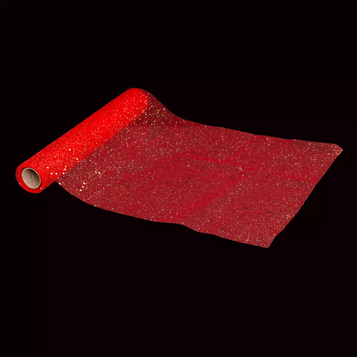 eminza Chemin de table Noël (500 x 28 cm) Paillettes Rouge