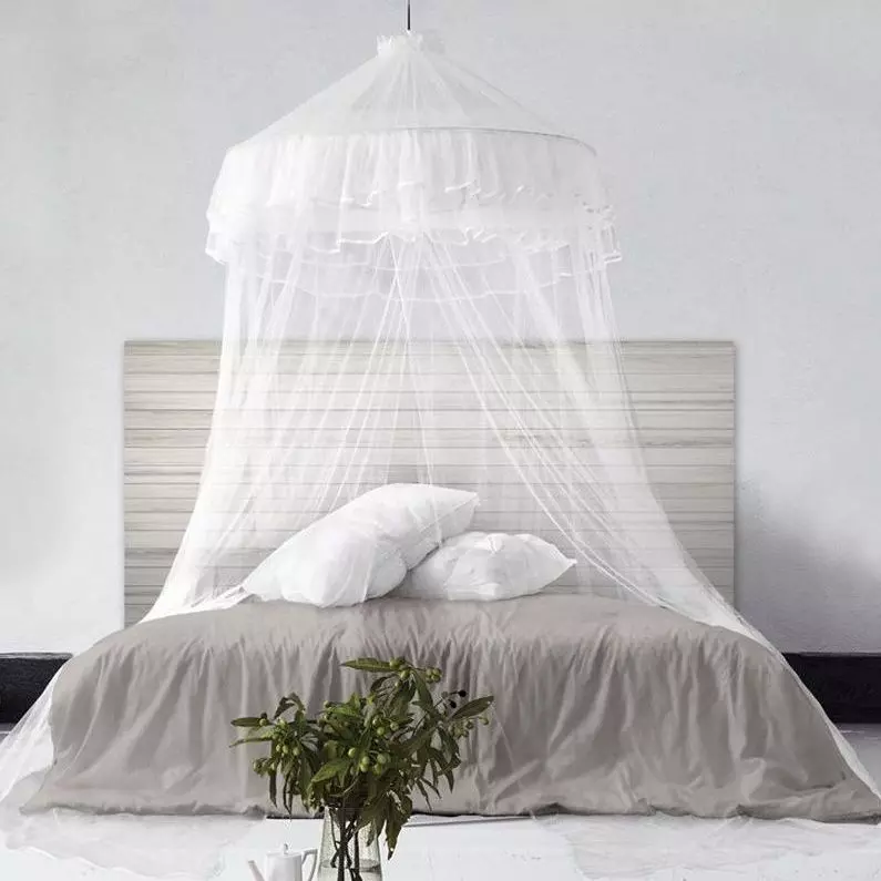 eminza Ciel de lit Moustiquaire (D135 x 270 cm) Blanc
