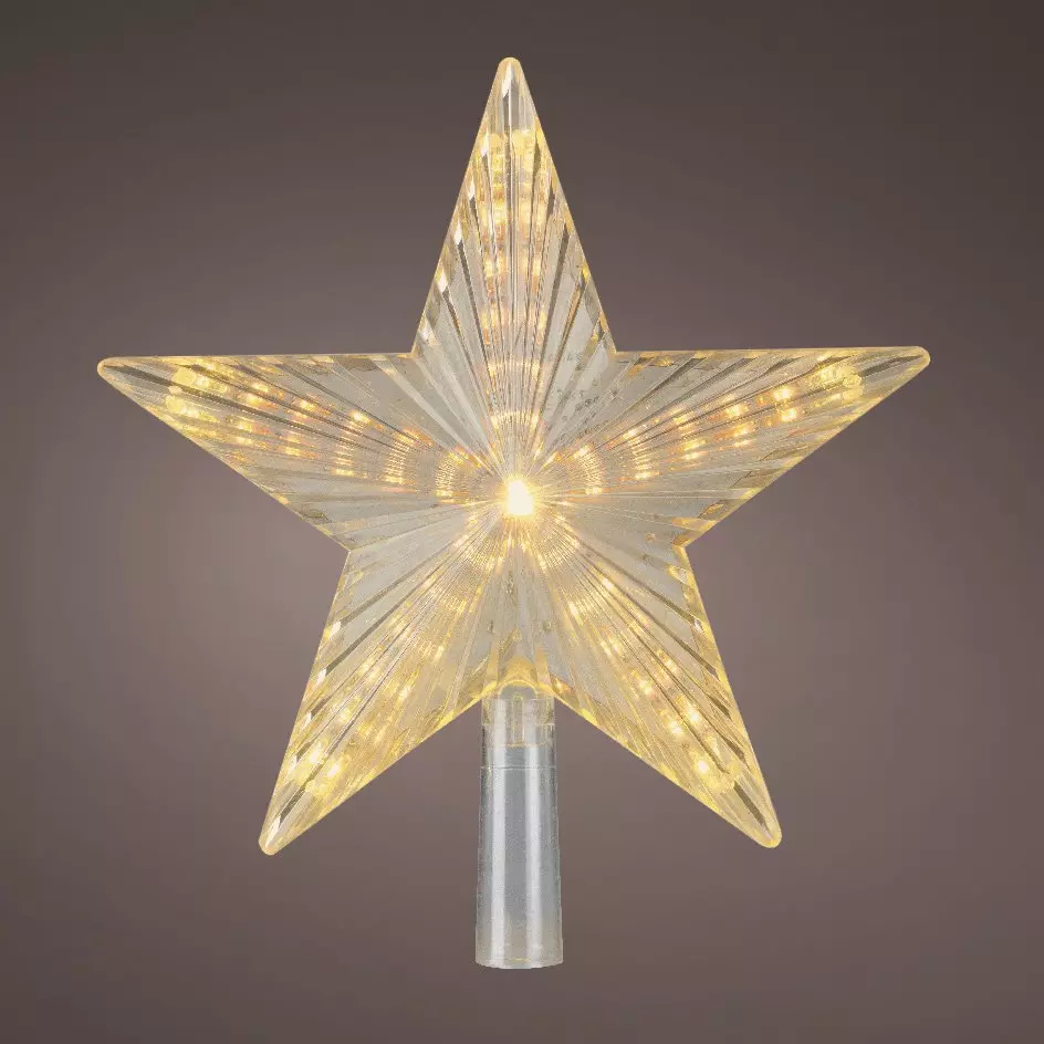eminza Cimier de sapin lumineux Moderny Blanc chaud