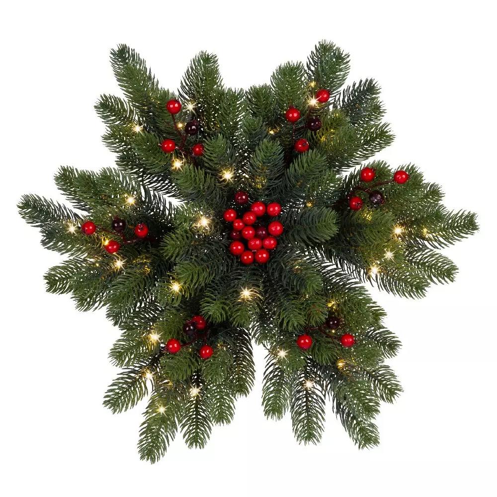 eminza Coeur de sapin lumineux (D50 cm) Zermatt Blanc chaud