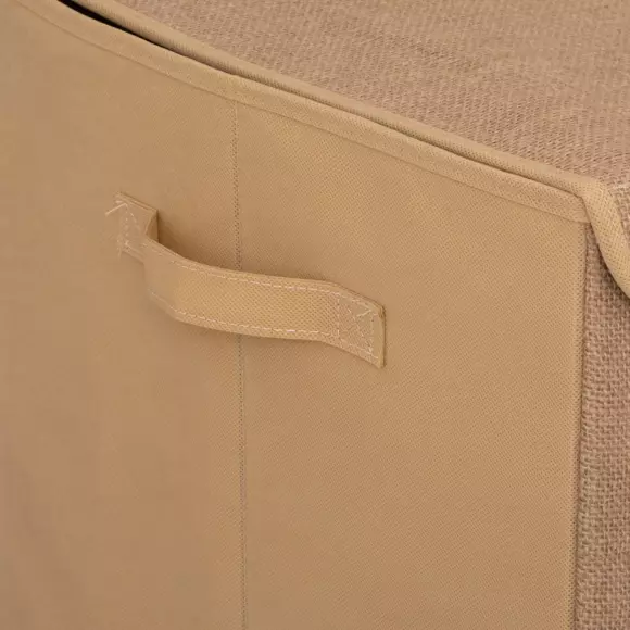 Eminza Coffre à Jouets Enfant Jute Pliant (57 X 36 Cm) Elio Marron