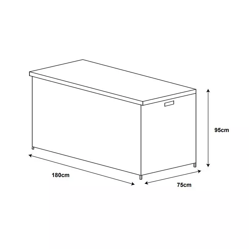 Eminza Coffre De Rangement Extérieur En Résine Tressée Calvi Sepia