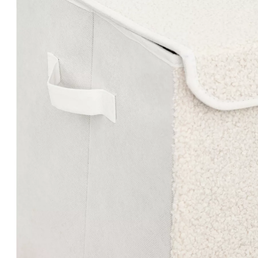 Eminza Coffre De Rangement Pliable Enfant Bouclette (36 X 57 Cm) Yuma Blanc