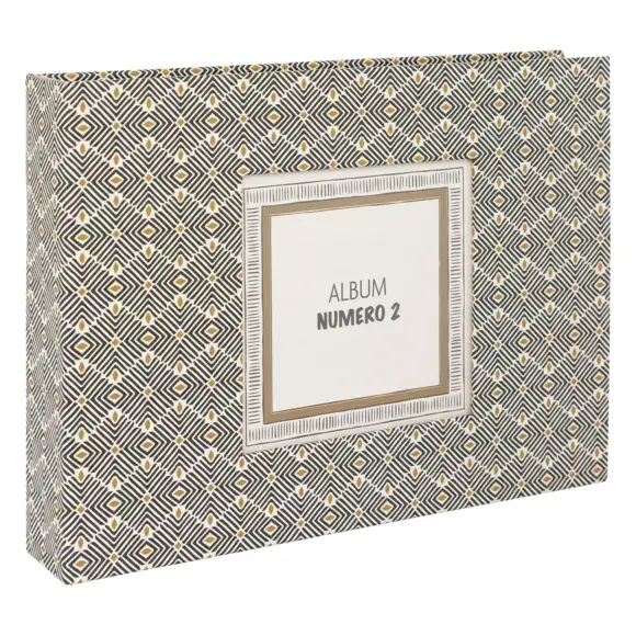 Eminza Coffret 2 Albums Photos (H16 7 Cm) Paloma Gris Et Jaune Moutarde